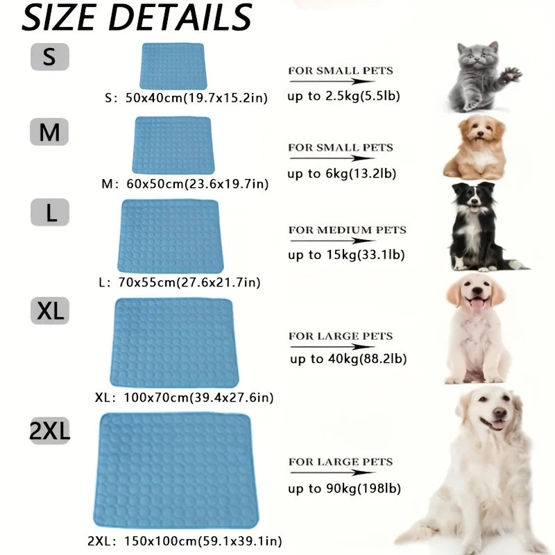 Pet Cooling Mat – Summer Cooling Pad for Dogs & Cats