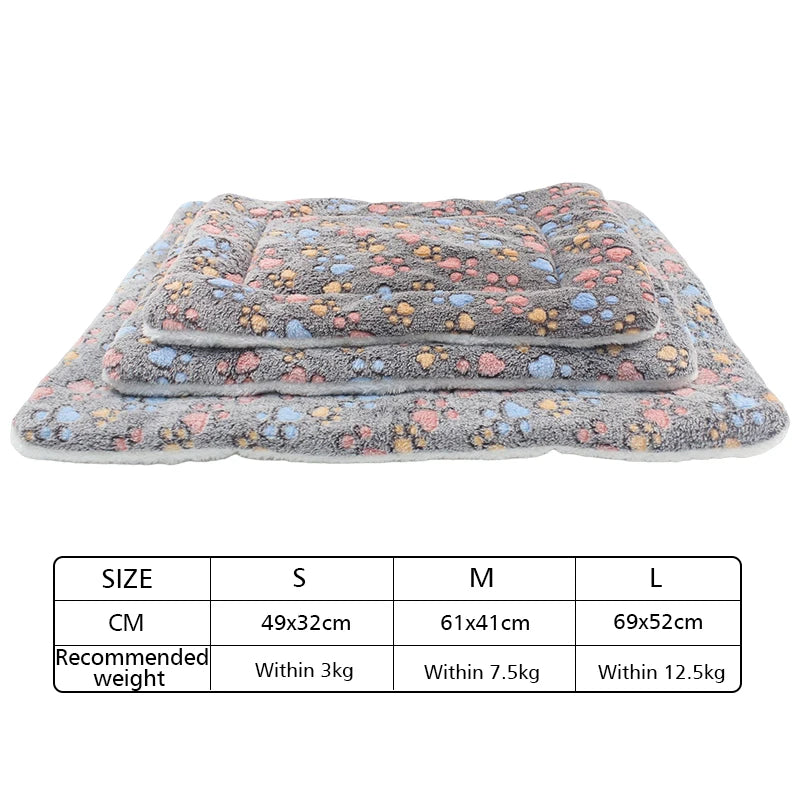 Winter Dog & Cat Bed Mat – Flannel, Thickened, Cozy & Soft