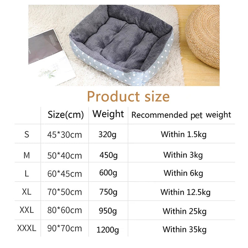 Warm Pet Bed for Dogs and Cats – Soft Sofa Style, Breathable Mat