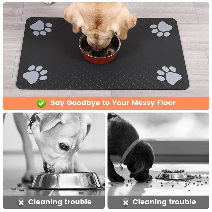 Pet Feeding Mat for Dogs & Cats – Waterproof, Non-Slip, Easy to Clean