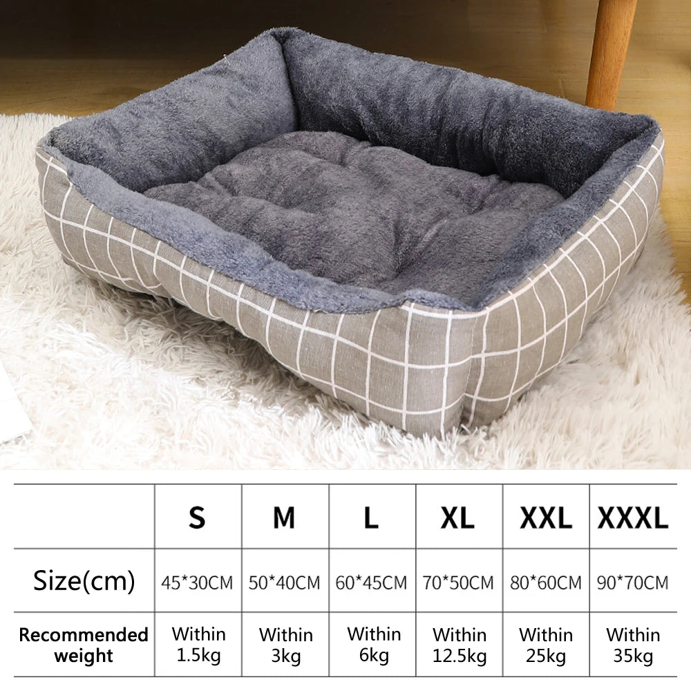 Warm Pet Bed for Dogs and Cats – Soft Sofa Style, Breathable Mat
