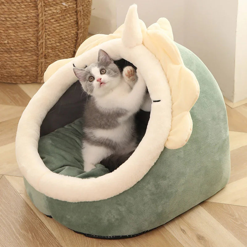 Deep Sleep Cat Bed – Foldable Washable Cave Nest for Cats & Small Dogs