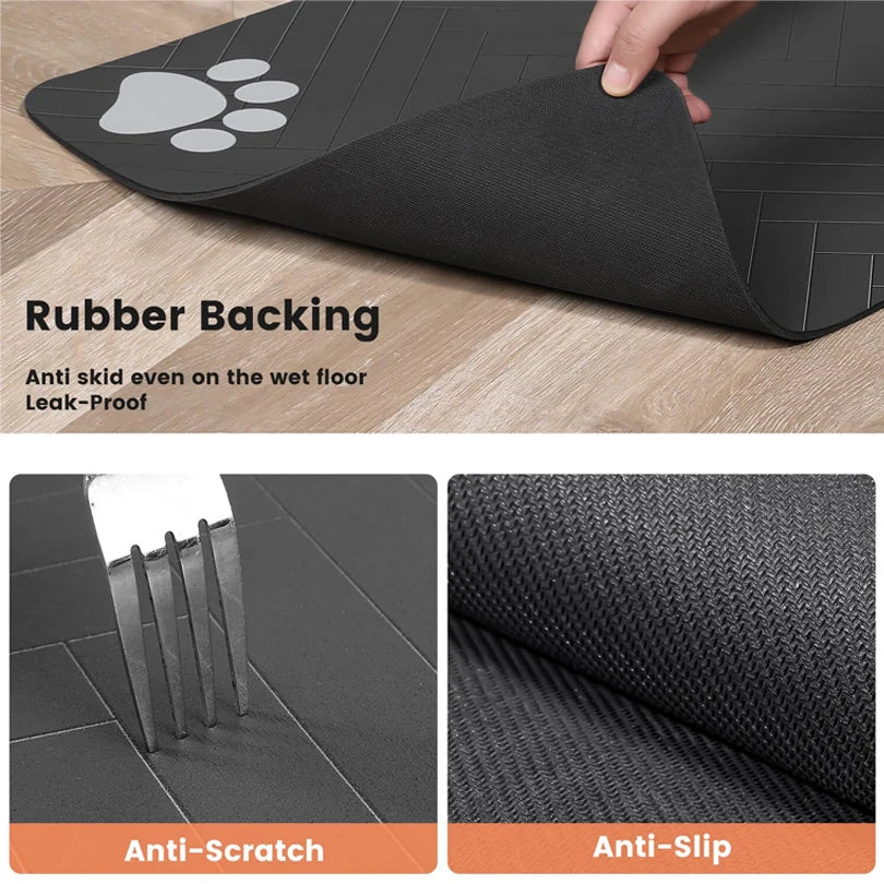 Pet Feeding Mat for Dogs & Cats – Waterproof, Non-Slip, Easy to Clean
