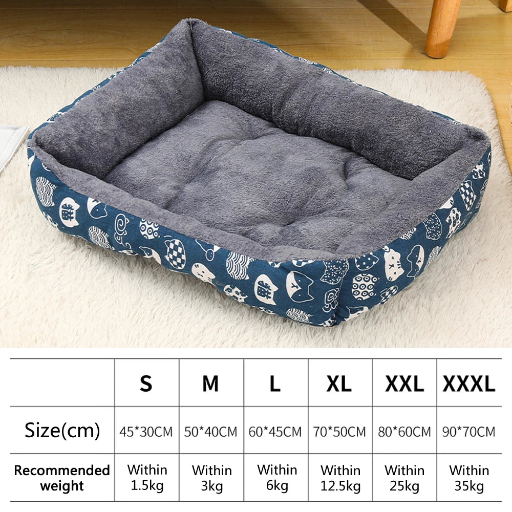 Warm Pet Bed for Dogs and Cats – Soft Sofa Style, Breathable Mat