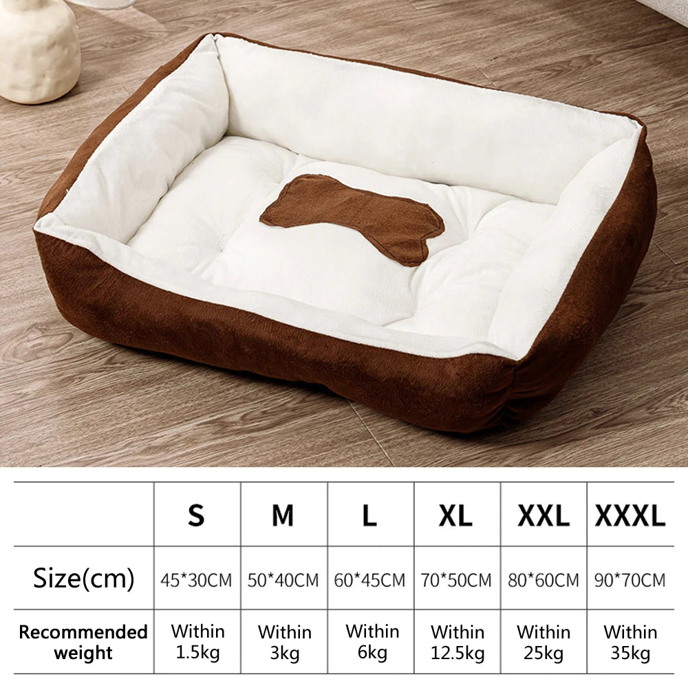 Warm Pet Bed for Dogs and Cats – Soft Sofa Style, Breathable Mat