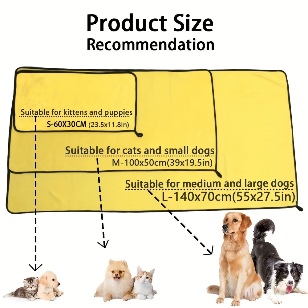 Super Absorbent Pet Bath Towels – Quick Dry for Dogs & Cats