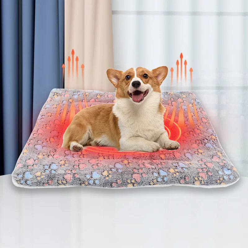 Winter Dog & Cat Bed Mat – Flannel, Thickened, Cozy & Soft